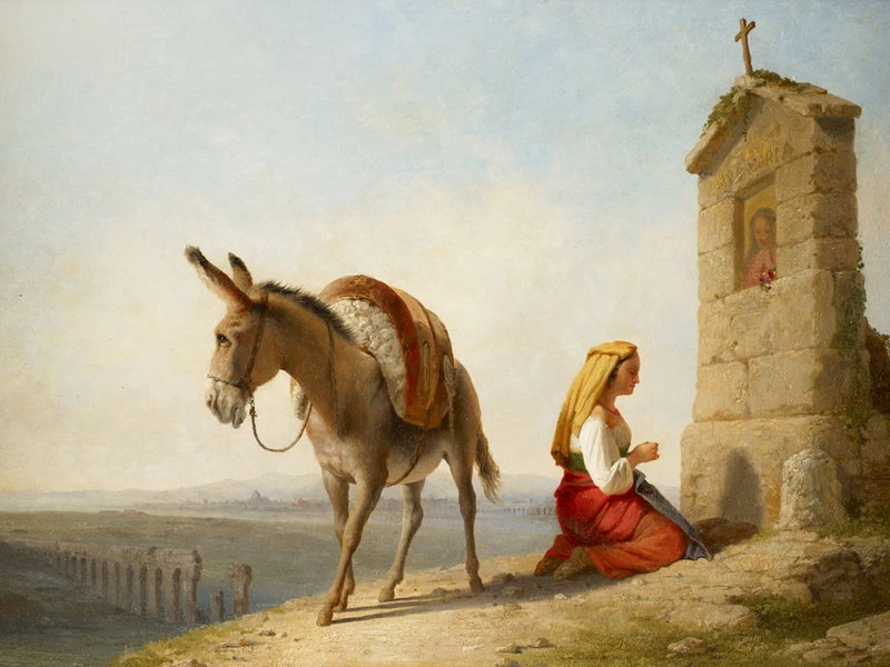 1808-John Gadsby Chapman - Donna e asino